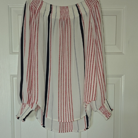 Express XSP Top Smock Neck Balloon Smocked Sleeves Y2K Work or Play Versatile GC - Picture 5 of 7